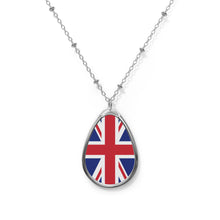 United Kingdom Flag Oval Necklace