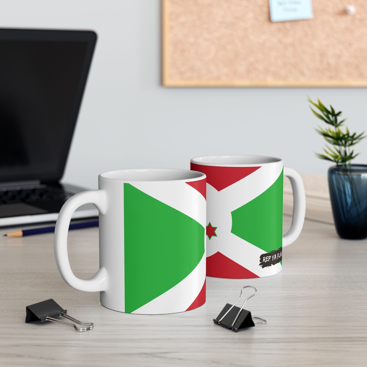 Burundi Flag Coffee Tea Mug 11oz 15oz | Rep Ya Flag Ceramic Mug