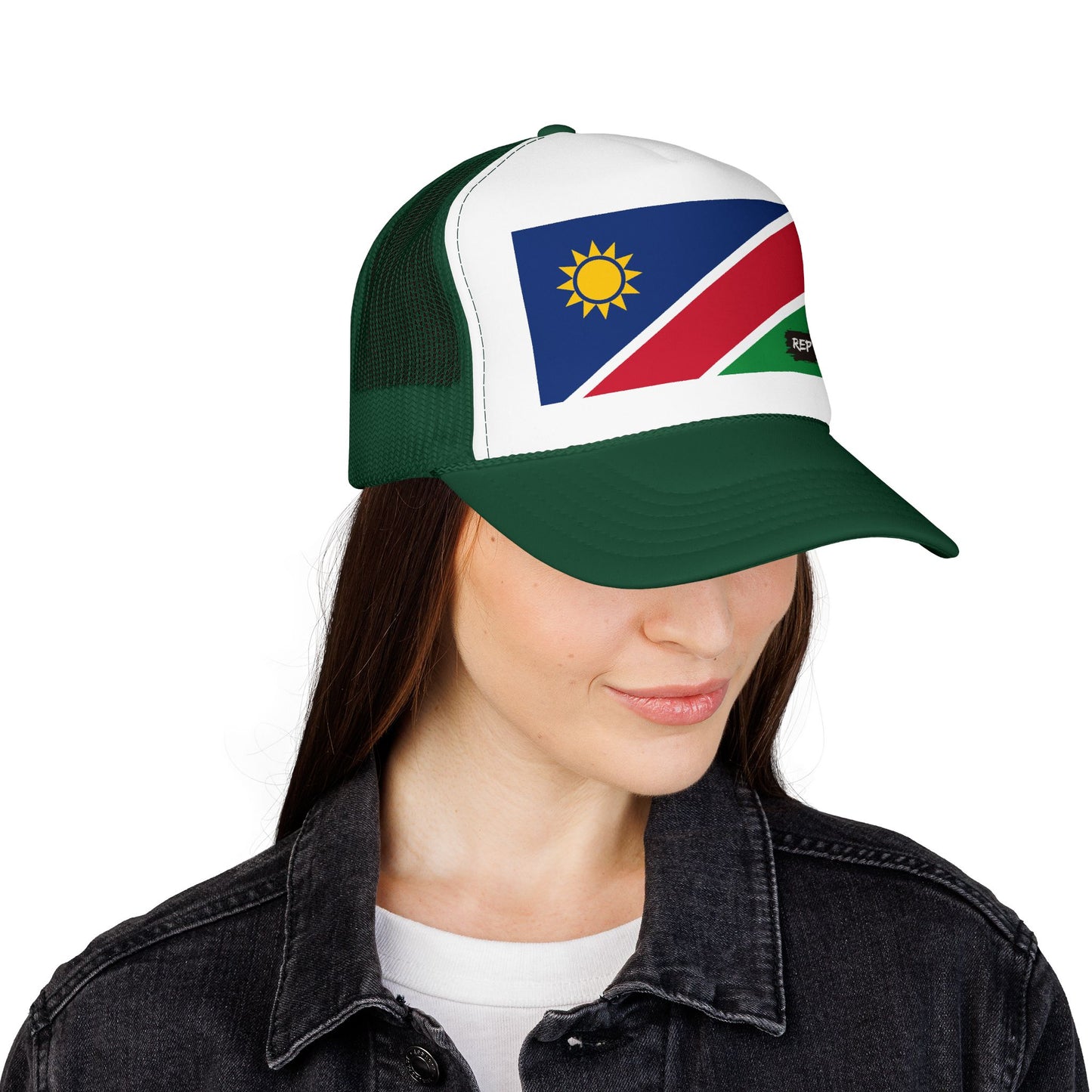 Namibia Flag Foam Trucker Hat | Namibian Pride Snapback Cap | Rep Ya Flag
