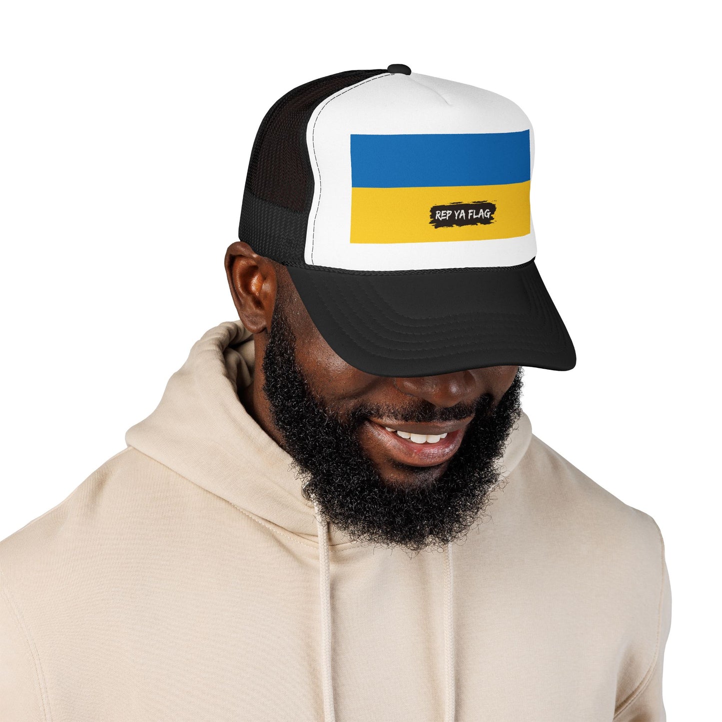 Ukraine Flag Foam Trucker Hat | Rep Ya Flag design