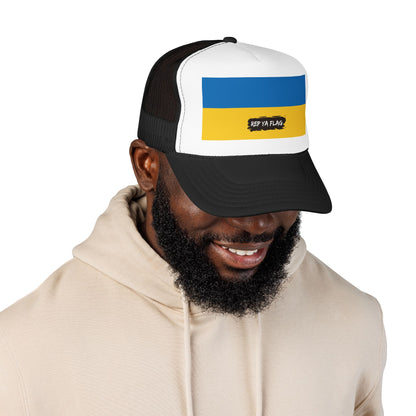 Ukraine Flag Foam Trucker Hat | Rep Ya Flag design