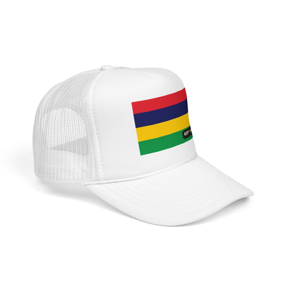 Mauritius Flag Foam Trucker Hat | Mauritian Pride Snapback Cap | Rep Ya Flag