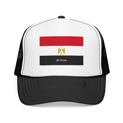 Egypt Flag Foam Trucker Hat | Egyptian Pride Snapback Cap | Rep Ya Flag