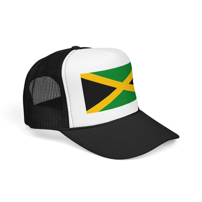 Jamaica Flag Foam Trucker Hat | Jamaican Pride Snapback Cap | Rep Ya Flag
