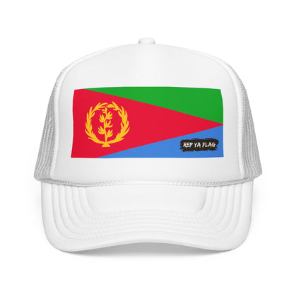Eritrea Flag Foam Trucker Hat | Eritrean Pride Snapback Cap | Rep Ya Flag