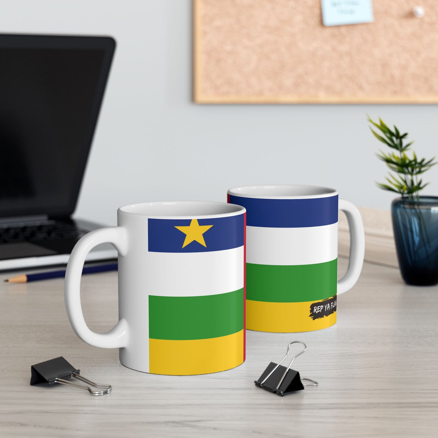 Central African Republic Flag Coffee Tea Mug 11oz 15oz | Central African Heritage Mug | Rep Ya Flag