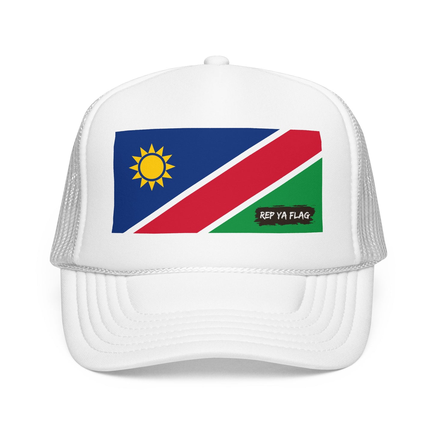 Namibia Flag Foam Trucker Hat | Namibian Pride Snapback Cap | Rep Ya Flag
