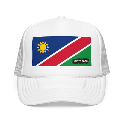 Namibia Flag Foam Trucker Hat | Namibian Pride Snapback Cap | Rep Ya Flag