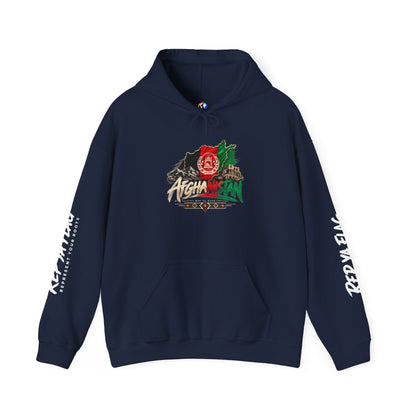 Afghanistan Flag Rose Hoodie — Vintage Afghan Pride Pullover