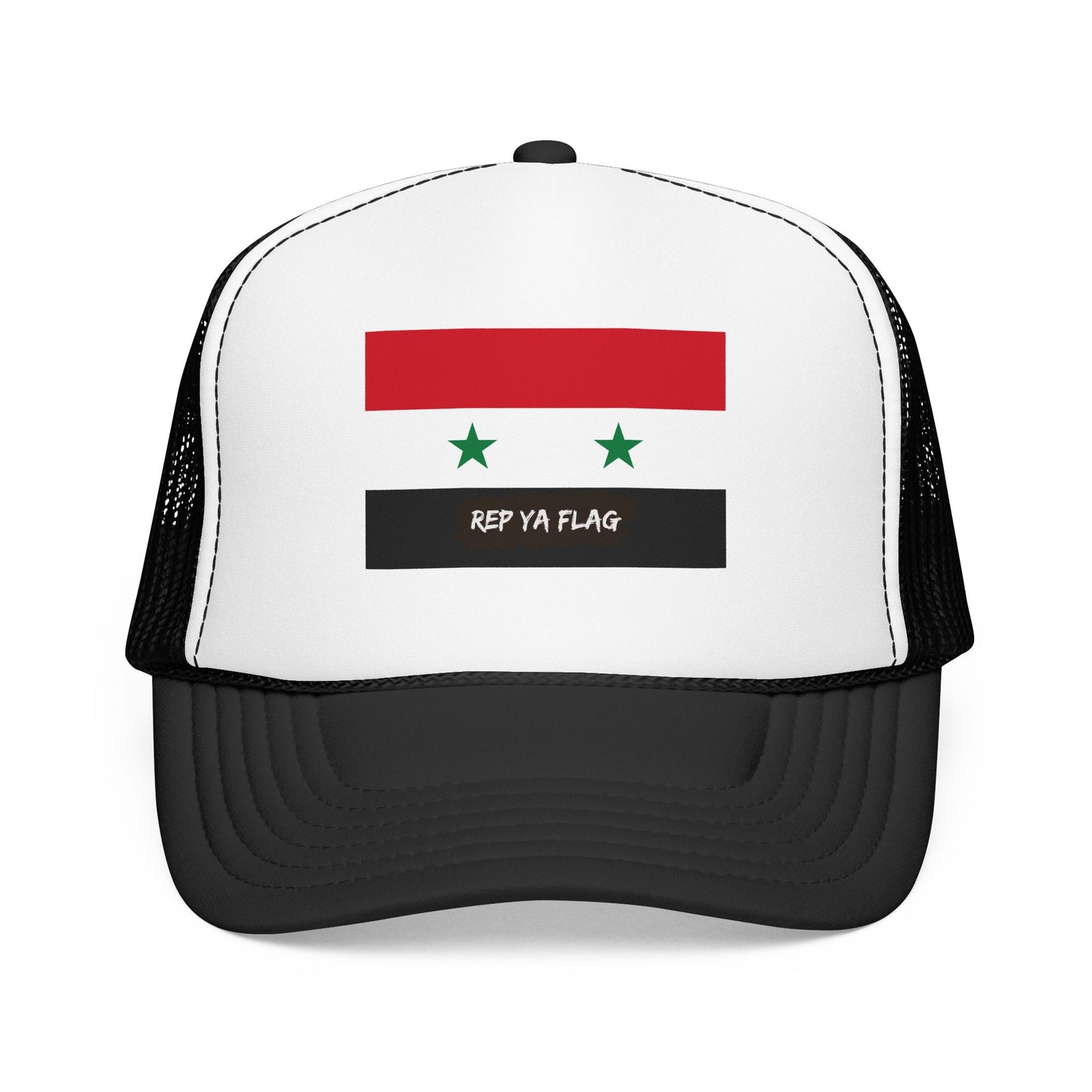 Syria Flag Foam Trucker Hat | Rep Ya Flag design