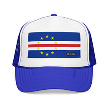 Cabo Verde Flag Foam Trucker Hat | Cape Verde Pride Snapback Cap | Rep Ya Flag