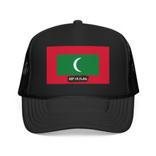 Maldives Flag Foam Trucker Hat | Maldivian Pride Snapback Cap | Rep Ya Flag