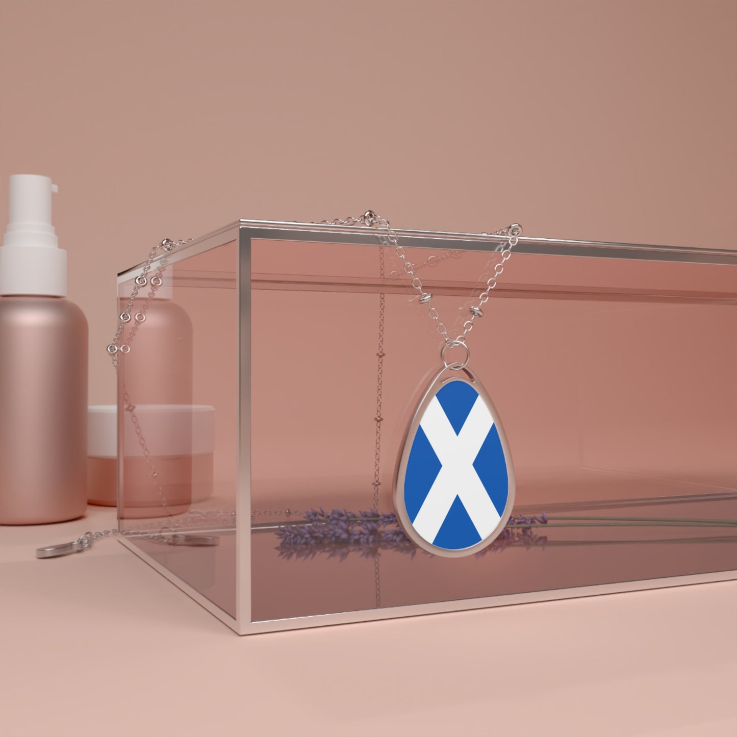 Scotland Flag Oval Necklace