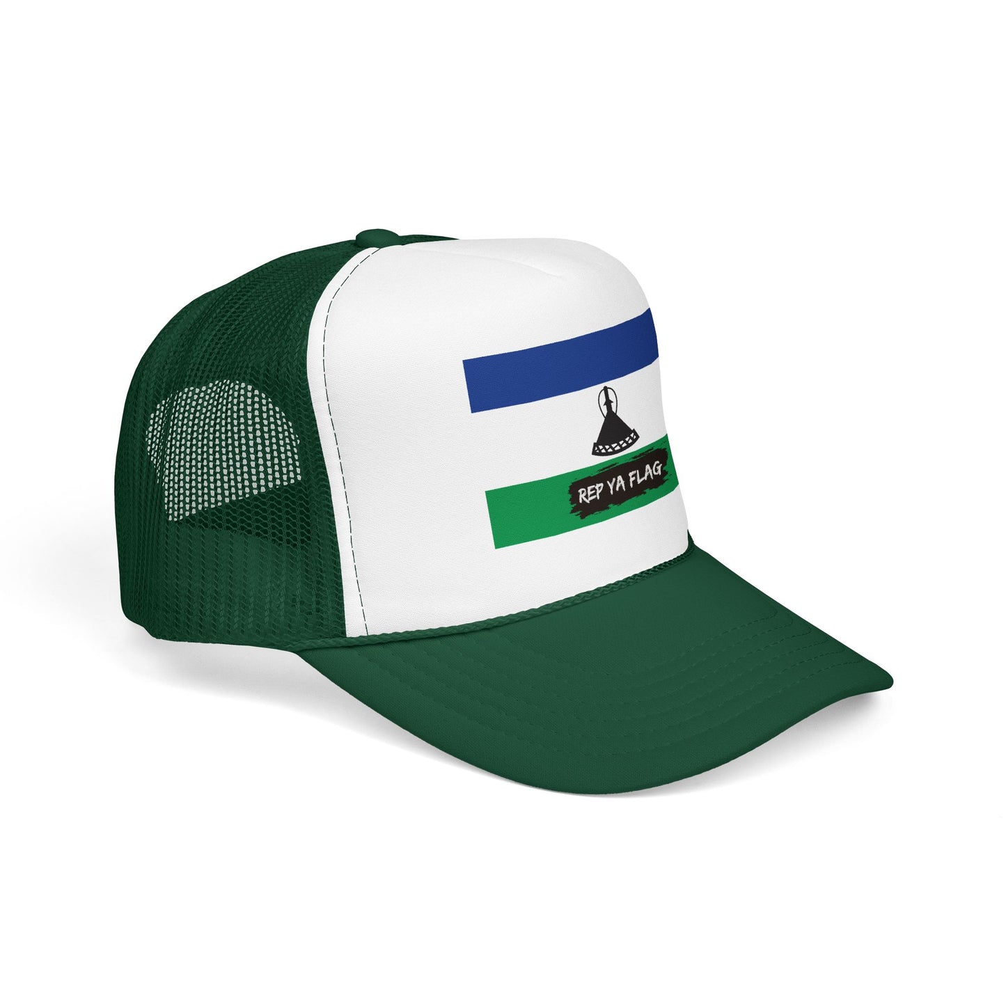 Lesotho Flag Foam Trucker Hat | Basotho Pride Snapback Cap | Rep Ya Flag