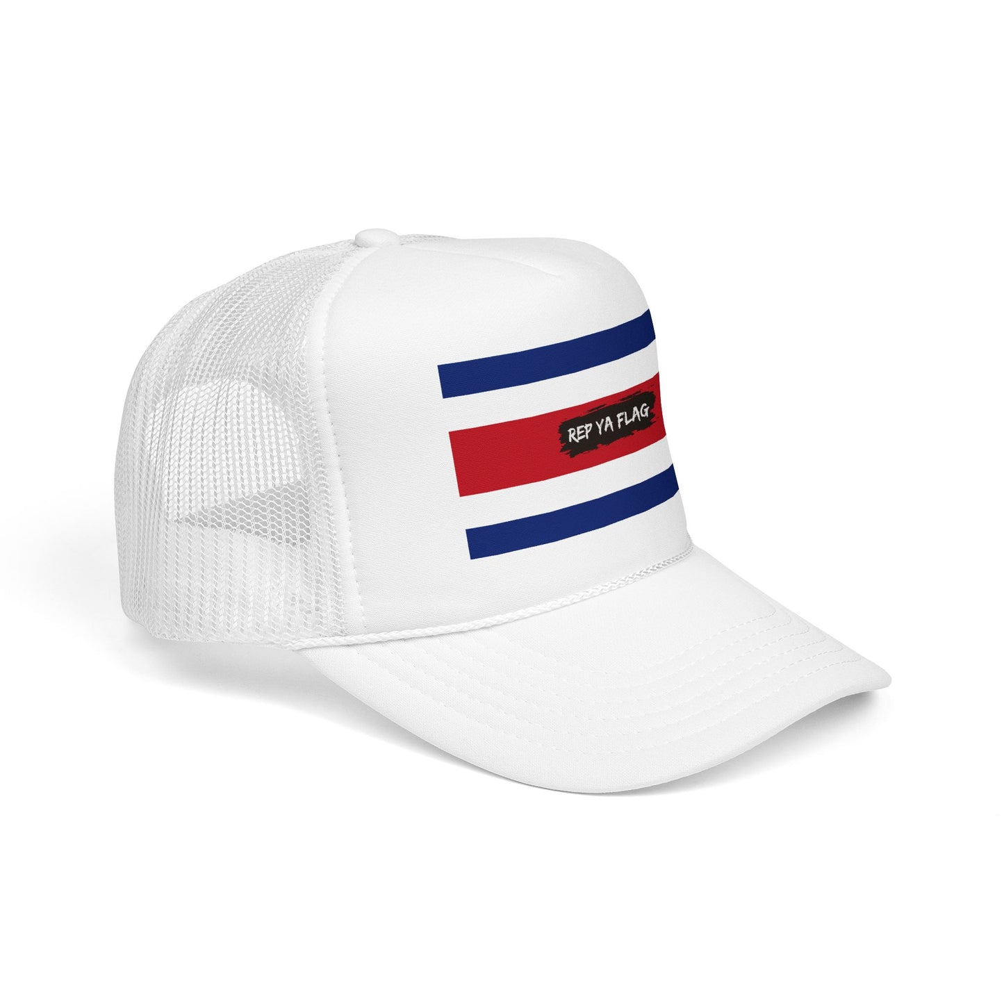 Costa Rica Flag Foam Trucker Hat | Costa Rican Pride Snapback Cap | Rep Ya Flag