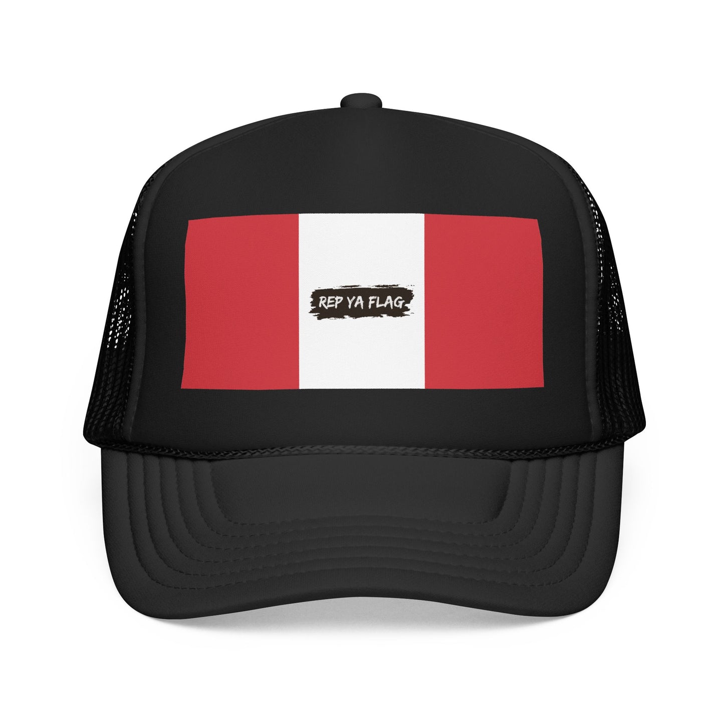 Peru Flag Foam Trucker Hat | Peruvian Pride Snapback Cap | Rep Ya Flag