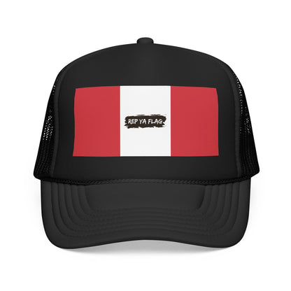 Peru Flag Foam Trucker Hat | Peruvian Pride Snapback Cap | Rep Ya Flag