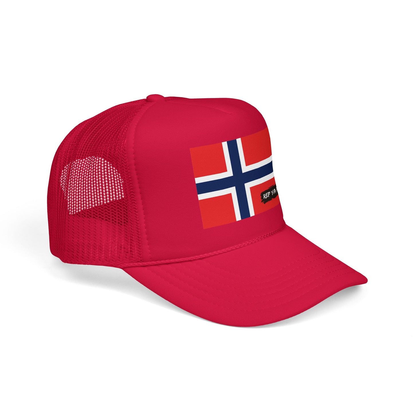 Norway Flag Foam Trucker Hat | Norwegian Pride Snapback Cap | Rep Ya Flag