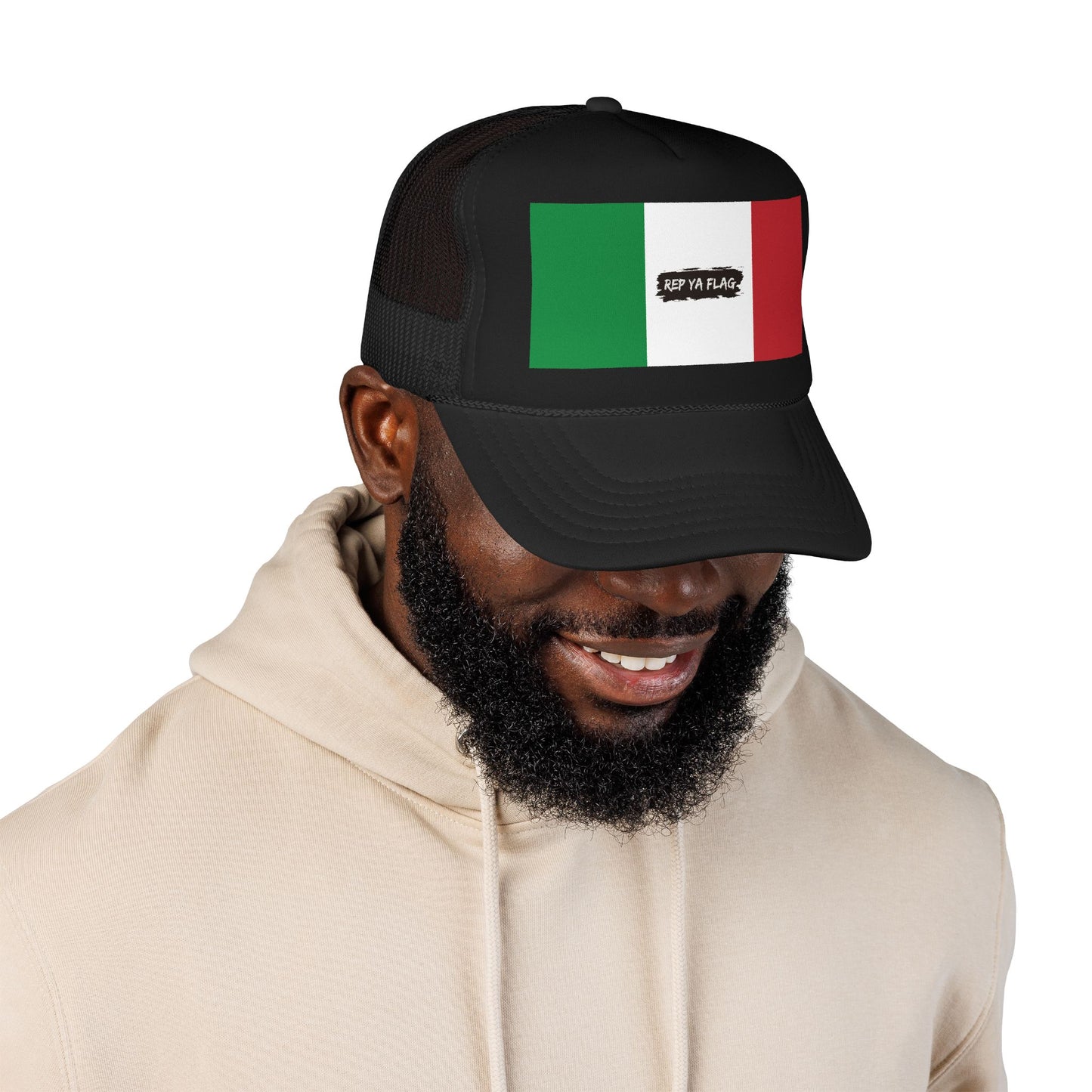 Italy Flag Foam Trucker Hat | Italian Pride Snapback Cap | Rep Ya Flag
