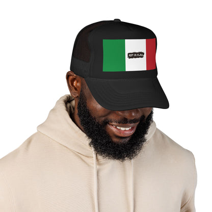 Italy Flag Foam Trucker Hat | Italian Pride Snapback Cap | Rep Ya Flag