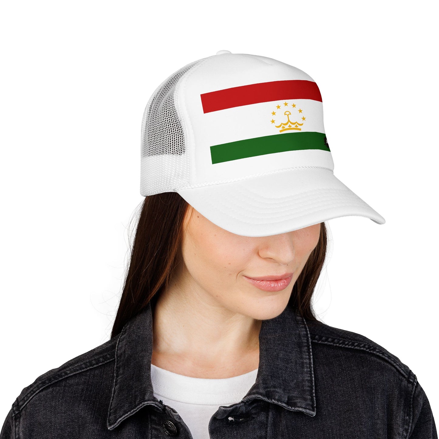 Tajikistan Flag Foam Trucker Hat | Rep Ya Flag design