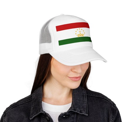 Tajikistan Flag Foam Trucker Hat | Rep Ya Flag design