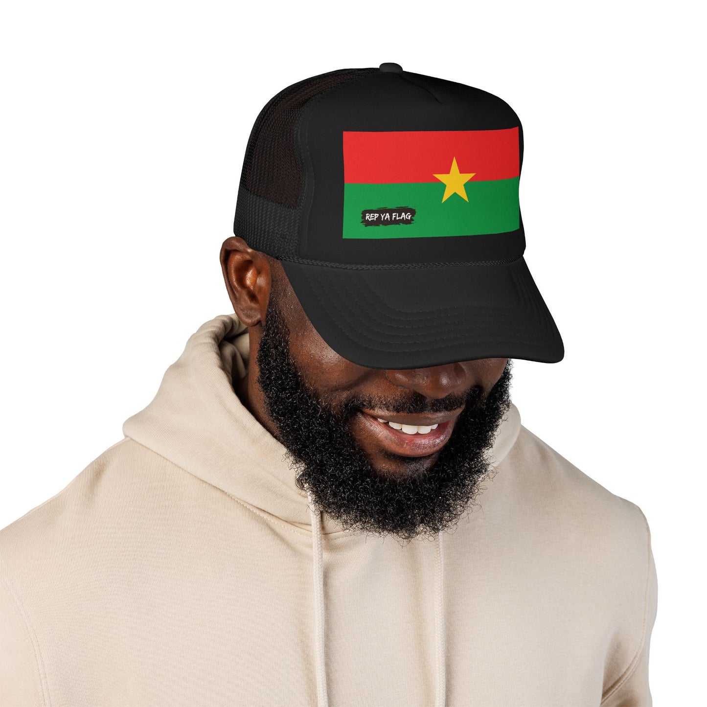 Burkina Faso Flag Foam Trucker Hat | Burkinabé Pride Snapback Cap | Rep Ya Flag