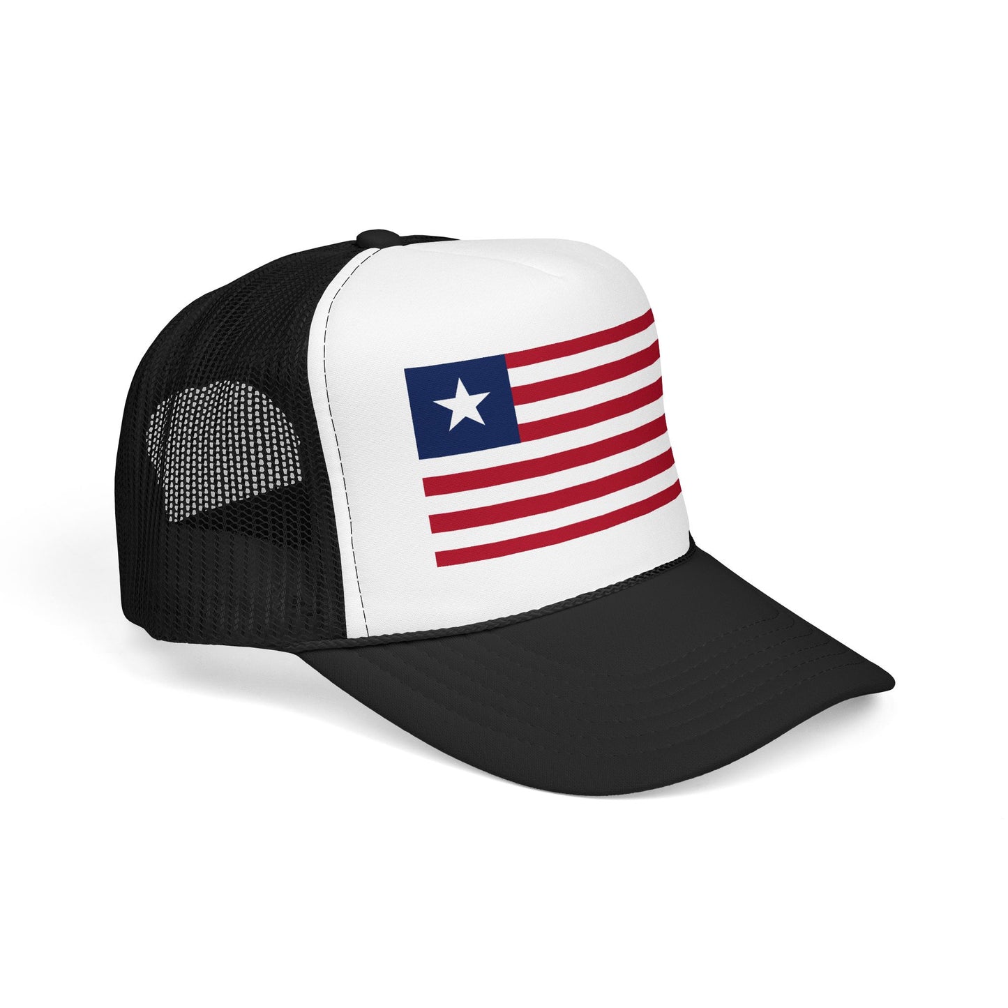 Liberia Flag Foam Trucker Hat | Liberian Pride Snapback Cap | Rep Ya Flag