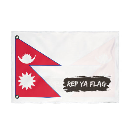 Nepal Flag Garden Banner | Double Sided Outdoor Flag | Rep Ya Flag