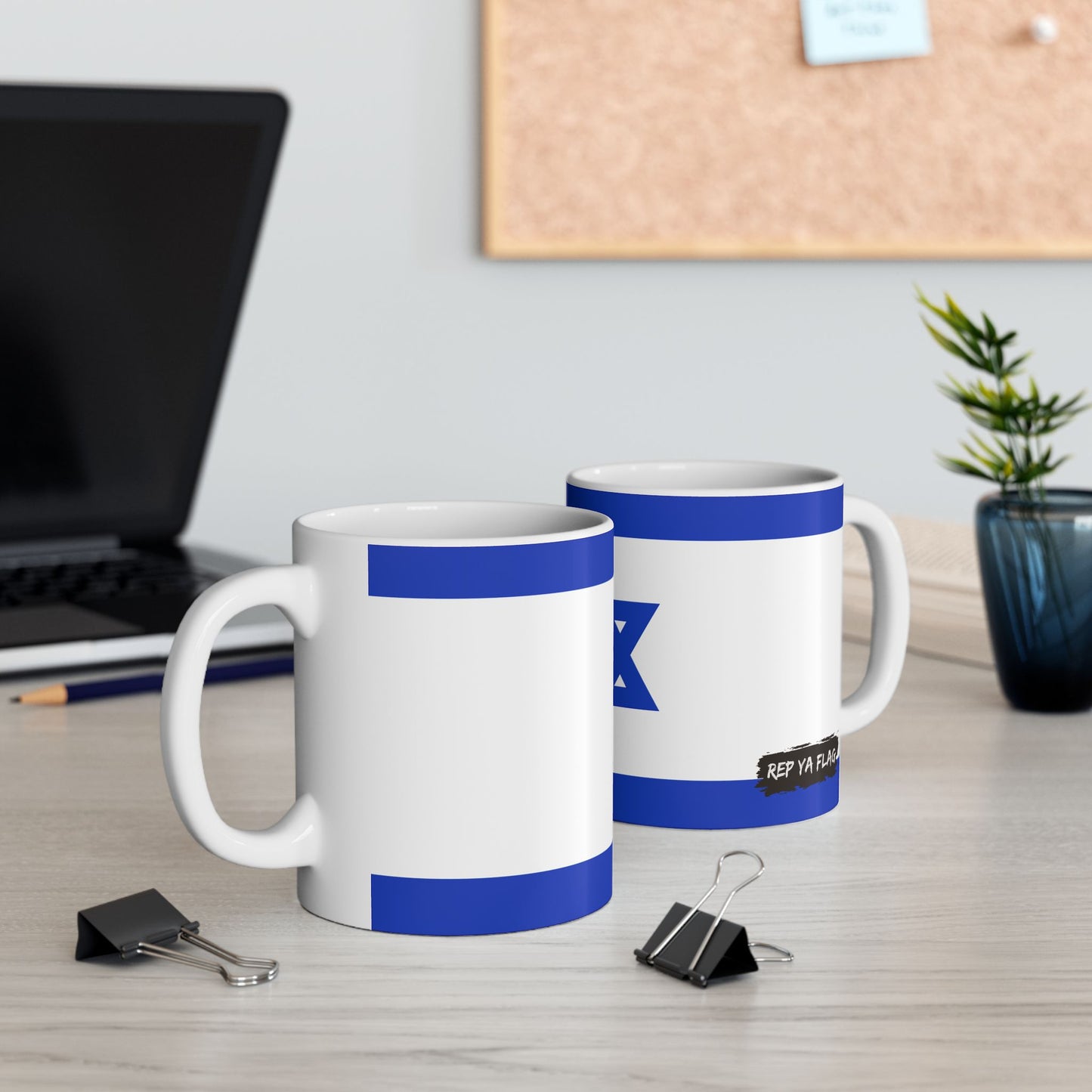Israel Flag Coffee Tea Mug 11oz 15oz | Rep Ya Flag Ceramic Mug