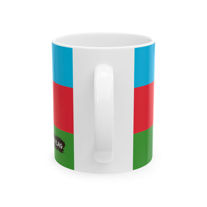Azerbaijan Flag Coffee Tea Mug 11oz 15oz | Rep Ya Flag Ceramic Mug