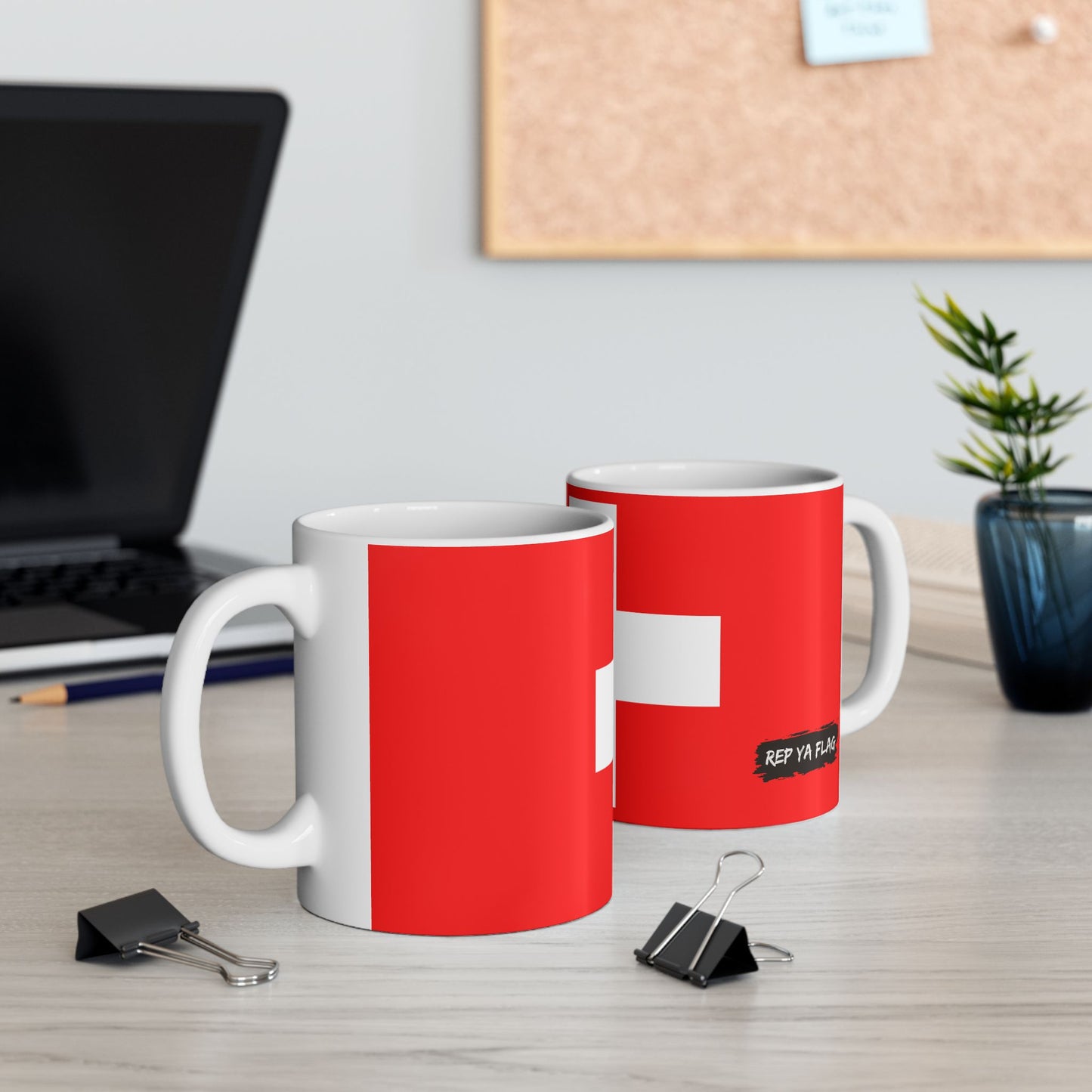Switzerland Flag Coffee Tea Mug 11oz 15oz | Rep Ya Flag Ceramic Mug