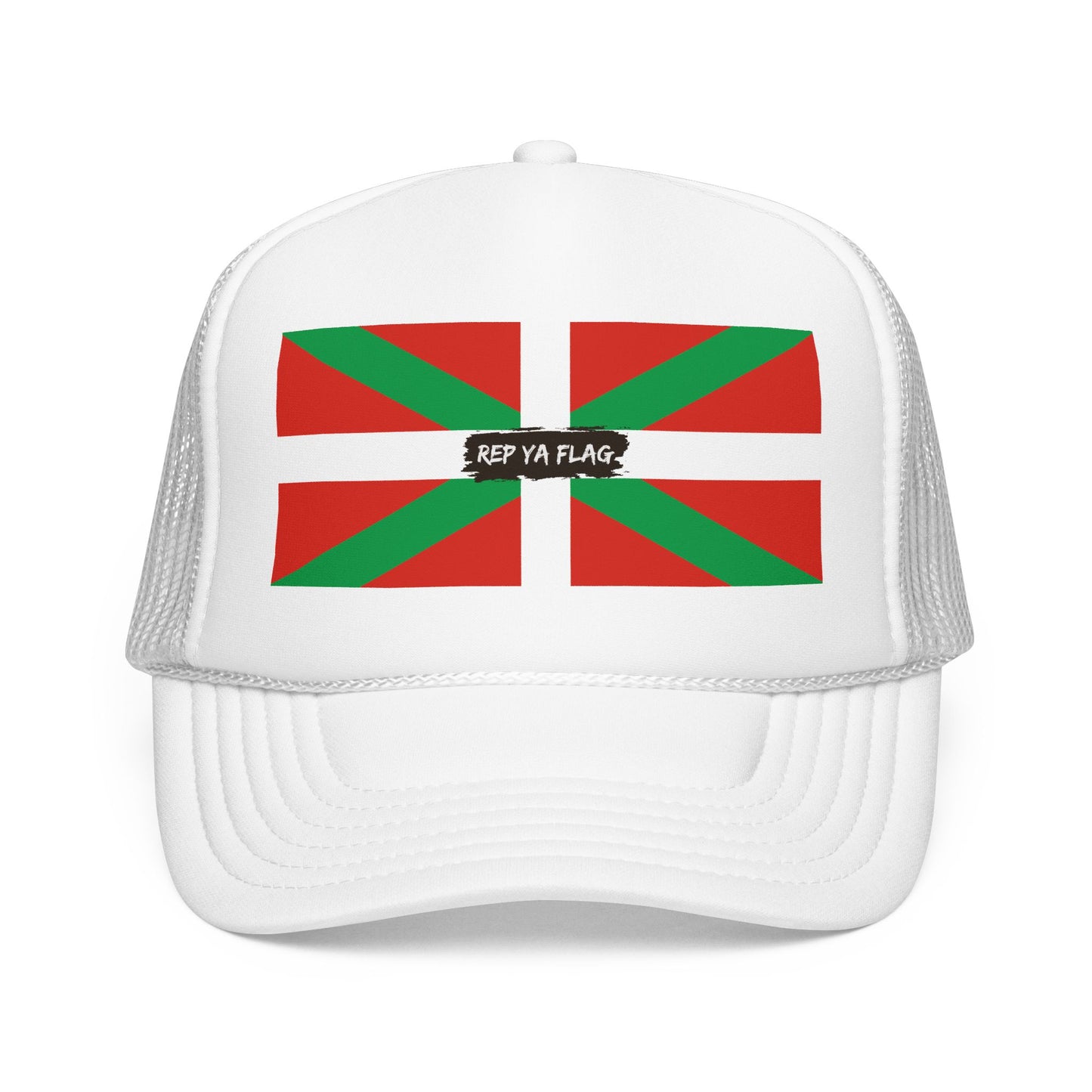 Basque Flag Foam Trucker Hat | Basque Heritage Snapback Cap | Rep Ya Flag