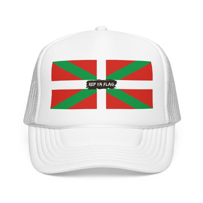 Basque Flag Foam Trucker Hat | Basque Heritage Snapback Cap | Rep Ya Flag