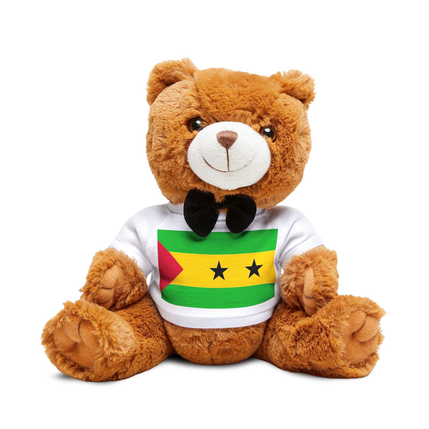 Sao Tome and Principe Flag Teddy Bear | STP Plush Gift | Sao Tome Bear | Cultural Keepsake | Baby Gift Stuffed Animal