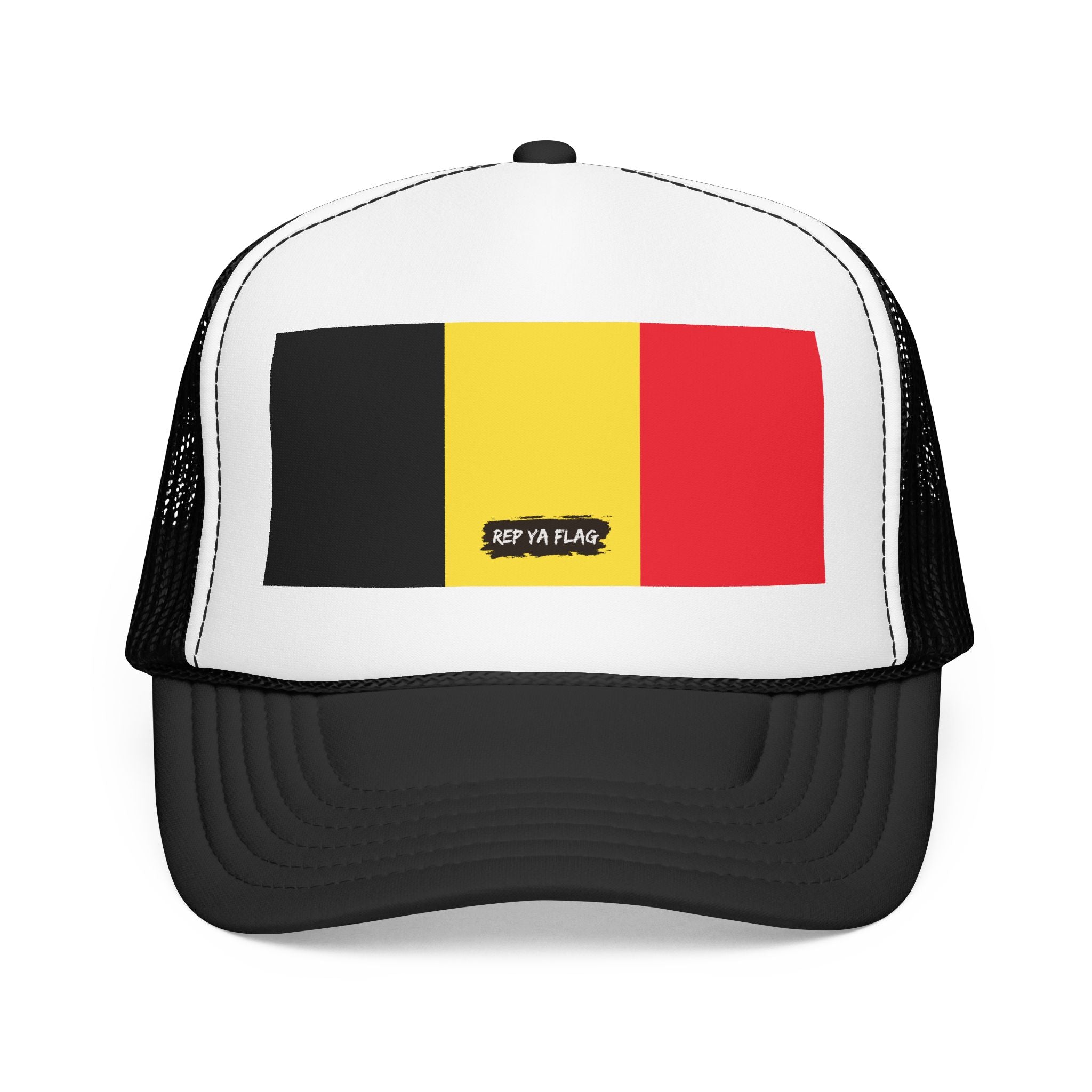 Belgium Flag Foam Trucker Hat | Belgian Pride Snapback Cap | Rep Ya Flag