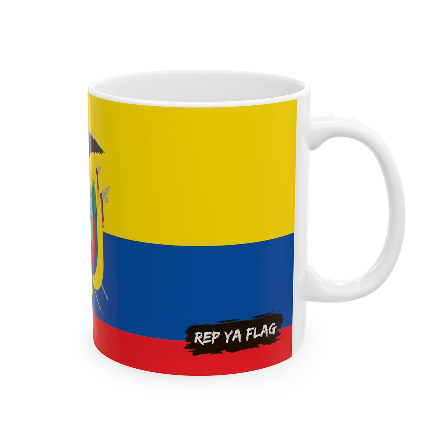 Ecuador Flag Coffee Tea Mug 11oz 15oz | Rep Ya Flag Ceramic Mug