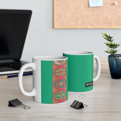 Turkmenistan Flag Coffee Tea Mug 11oz 15oz | Rep Ya Flag Ceramic Mug