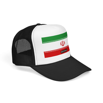 Iran Flag Foam Trucker Hat | Iranian Pride Snapback Cap | Rep Ya Flag