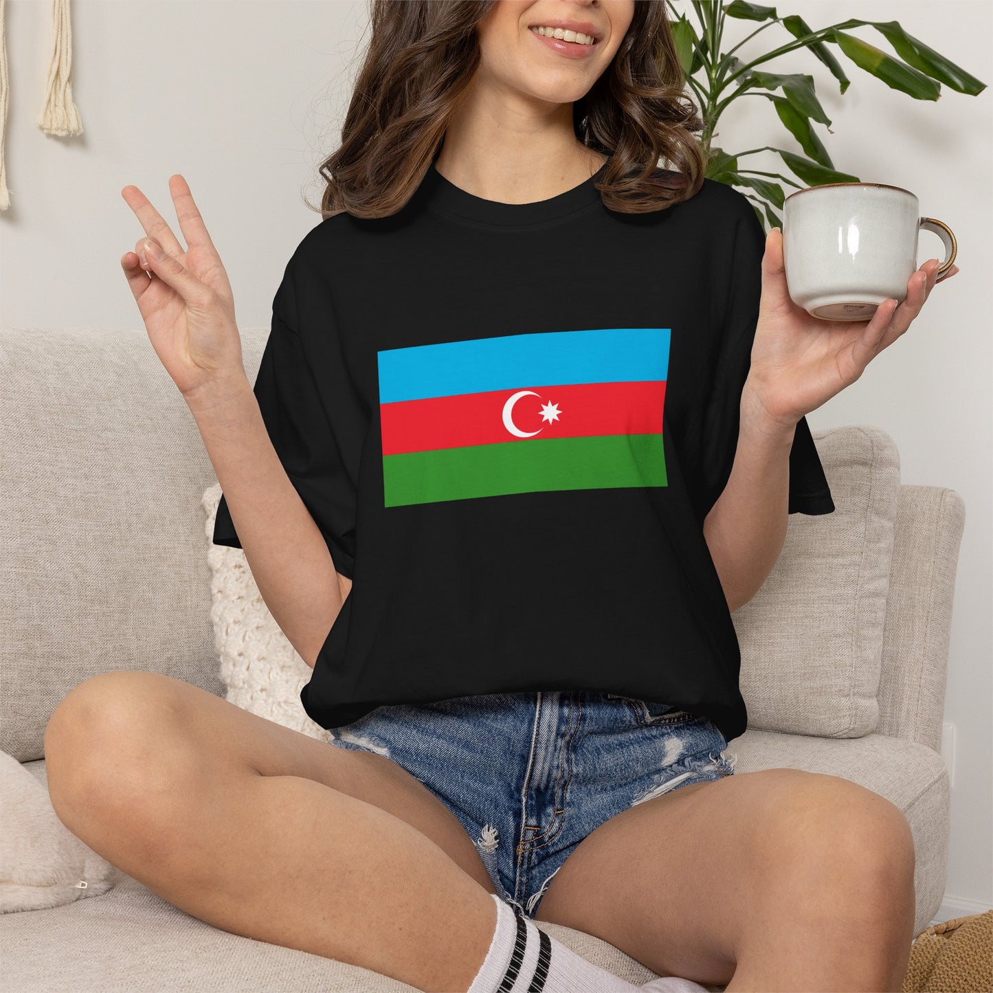 Azerbaijan Flag T Shirt | Azerbaijani Heritage Shirt S-4XL | Rep Ya Flag