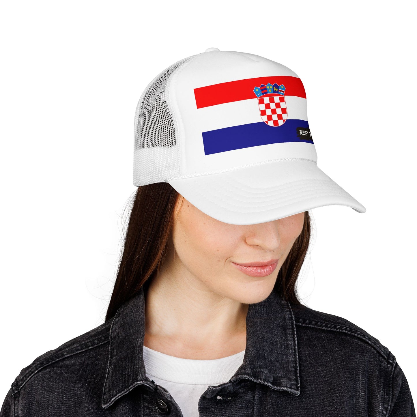 Croatia Flag Foam Trucker Hat | Croatian Pride Snapback Cap | Rep Ya Flag