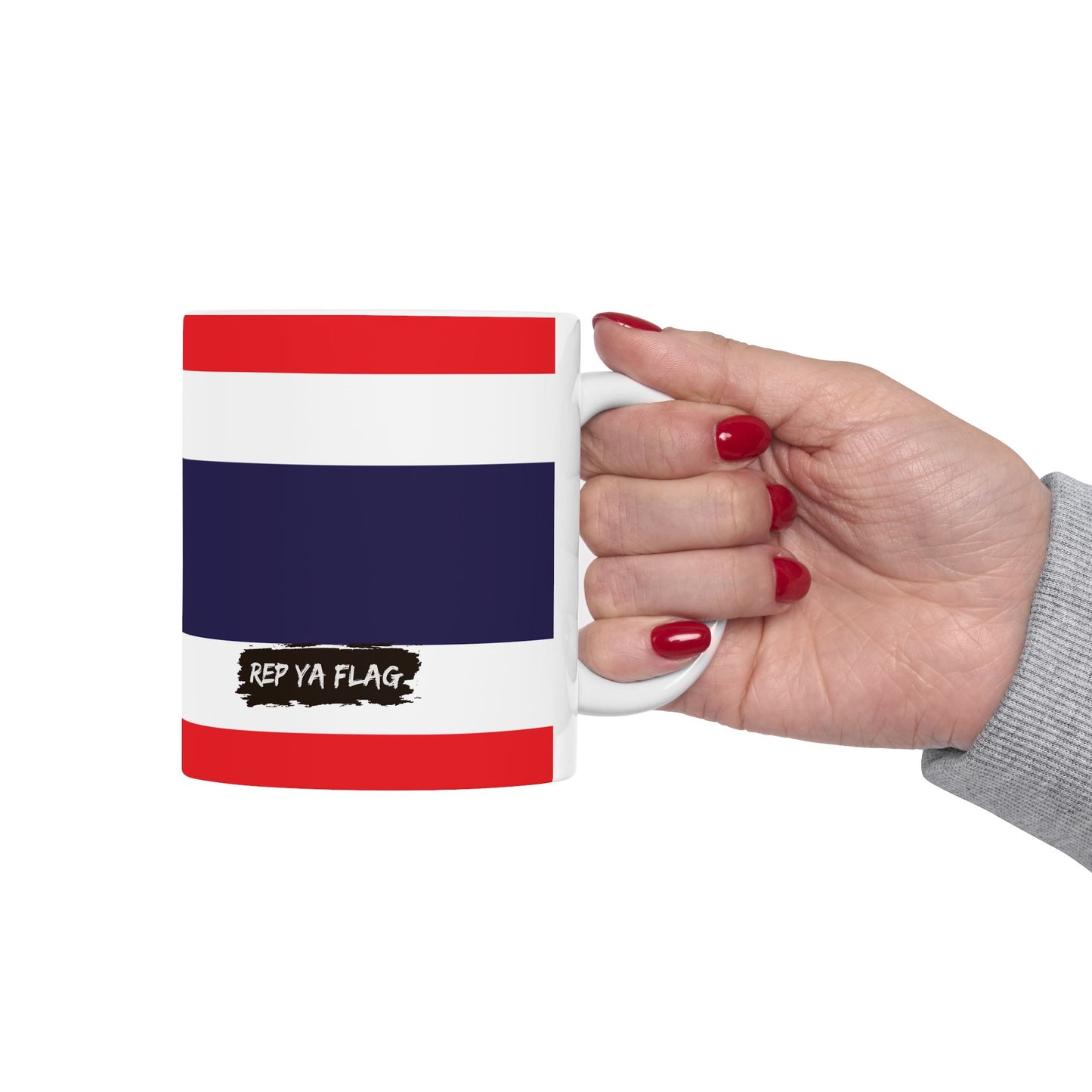 Thailand Flag Coffee Tea Mug 11oz 15oz | Rep Ya Flag Ceramic Mug