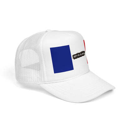 France Flag Foam Trucker Hat | French Pride Snapback Cap | Rep Ya Flag