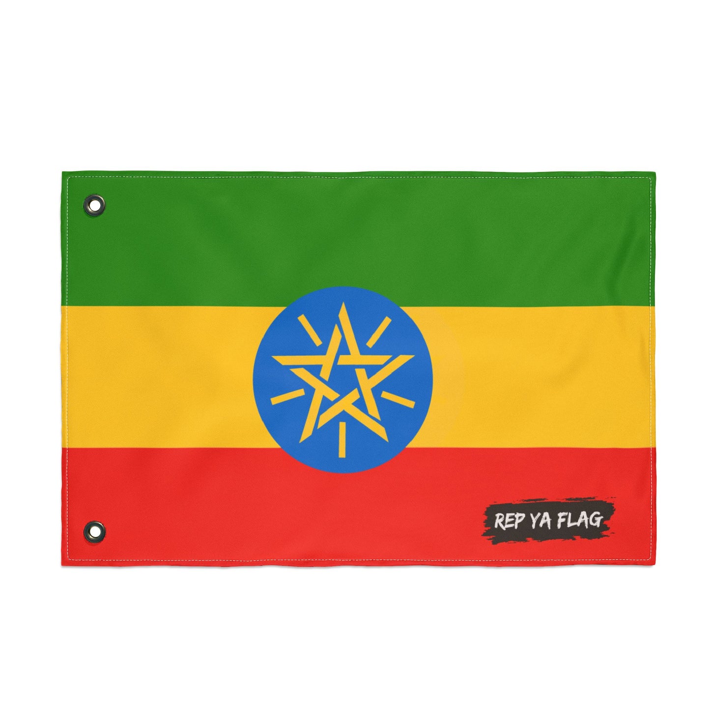 Ethiopia Flag Garden Banner | Double Sided Outdoor Flag | Rep Ya Flag