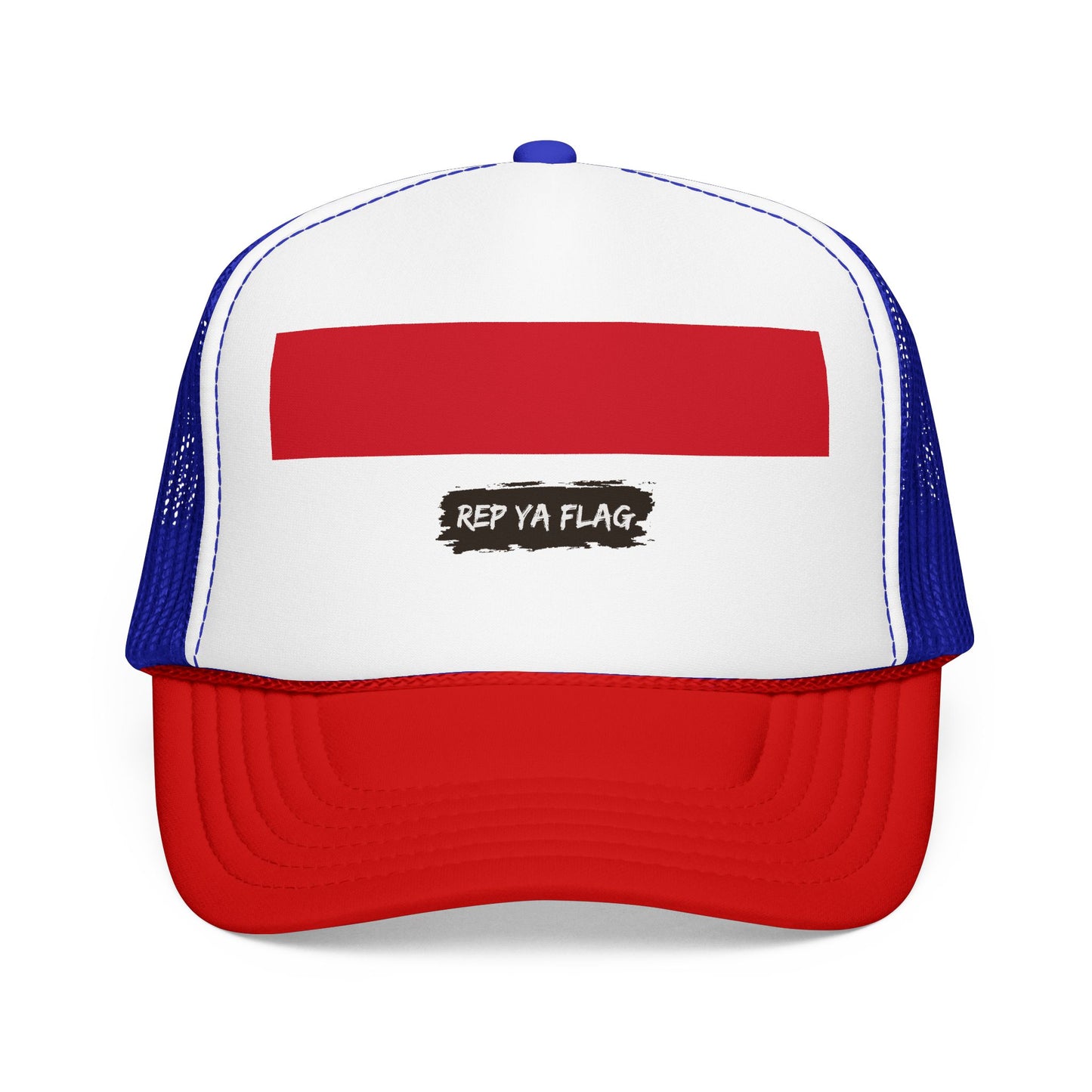 Indonesia Flag Foam Trucker Hat | Indonesian Pride Snapback Cap | Rep Ya Flag