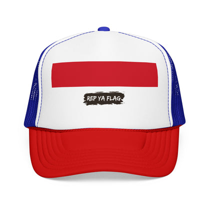 Indonesia Flag Foam Trucker Hat | Indonesian Pride Snapback Cap | Rep Ya Flag