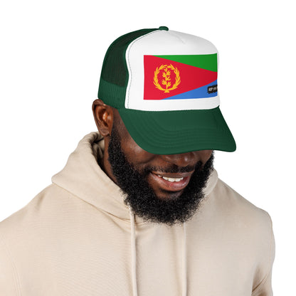 Eritrea Flag Foam Trucker Hat | Eritrean Pride Snapback Cap | Rep Ya Flag
