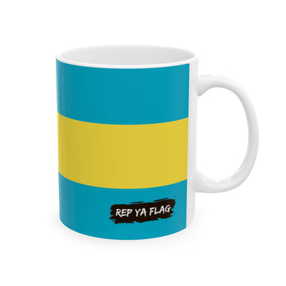 Bahamas Flag Coffee Tea Mug 11oz 15oz | Rep Ya Flag Ceramic Mug