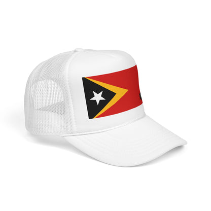 Timor-Leste Flag Foam Trucker Hat | Rep Ya Flag design