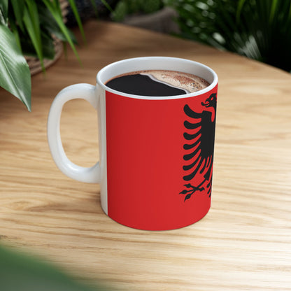Albania Flag Coffee Mug | Albanian Pride Ceramic Tea Mug 11oz & 15oz | Rep Ya Flag